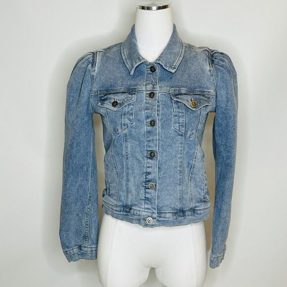 Lauriebelles Chelsea DeBoer by Lily & Lottie Light Wash Jean Jacket Size Small - Picture 1 of 11